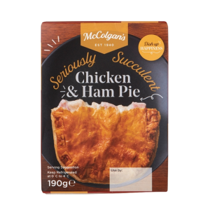 McColgans Chicken & Ham Pie 190g x 6 per box