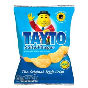 Tayto Salt & Vinegar Crisps 35g x (50 Per Box)